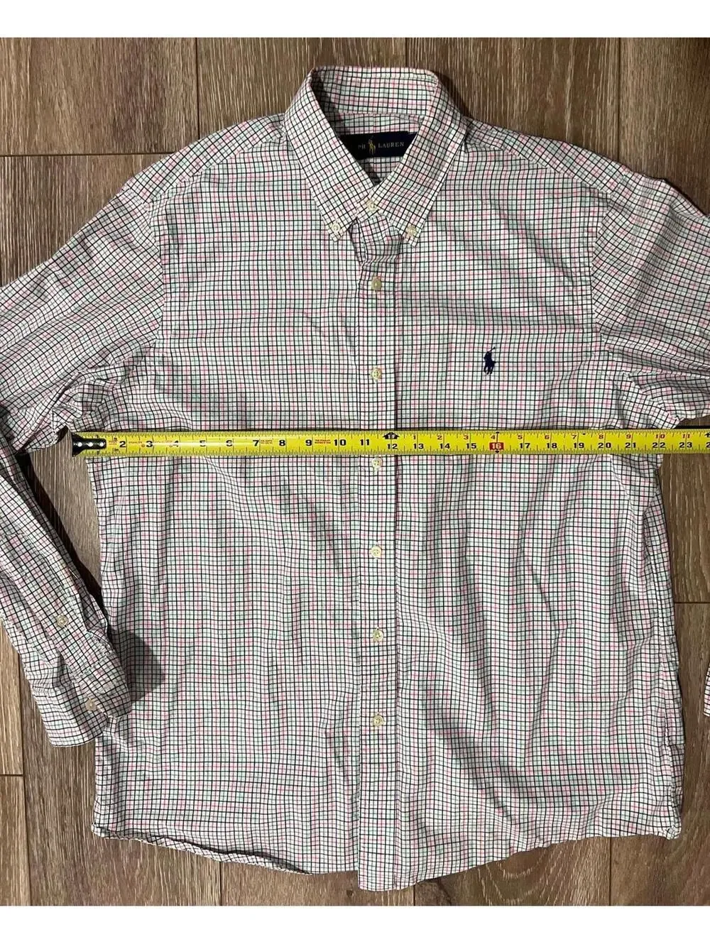 Ralph Lauren Men's Button Down Shirt, Checkered, Size Large